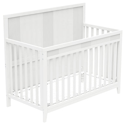 White Line Bear Crib