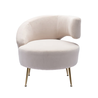 Owen Left Arm Beige Accent Chair