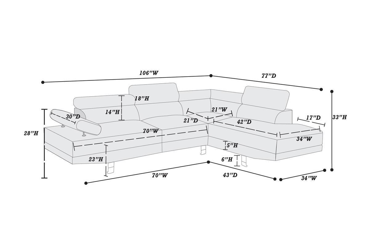 Anthony Sectional Living Room Sofa