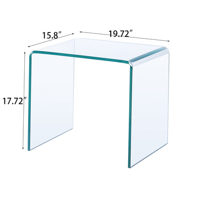Clear Glass Side/End Table