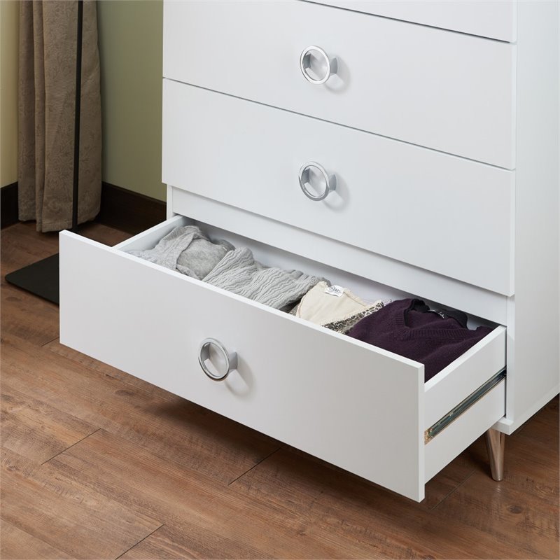 Elms 5-Drawer Chest (white)