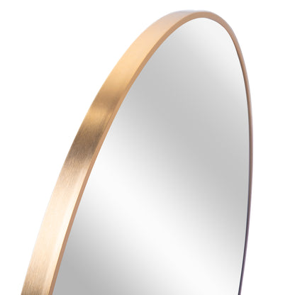 Gold 32 Inch Metal Round Mirror