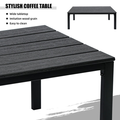 4 Pieces Outdoor Seating Set (black)