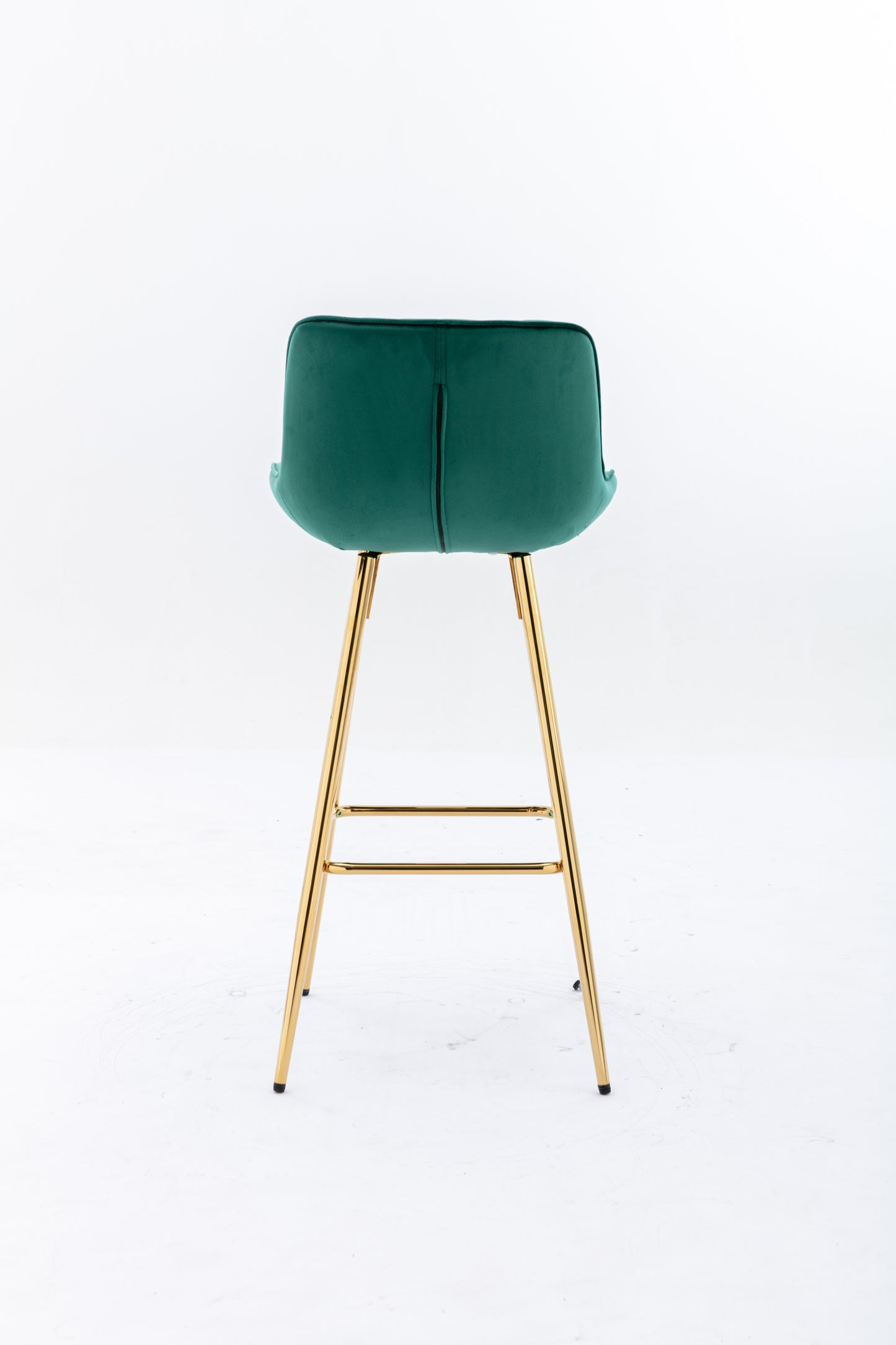 30" Set of 2 Bar Stools (green/gold)