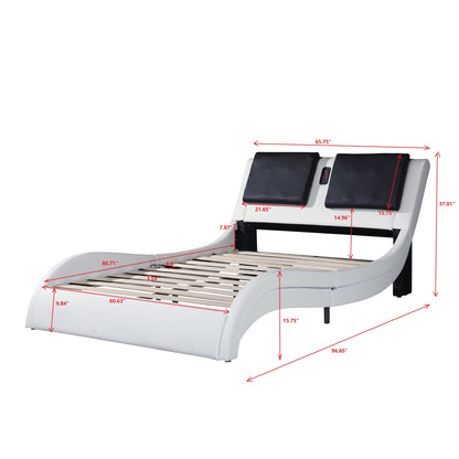 Wave Queen Bed (white)