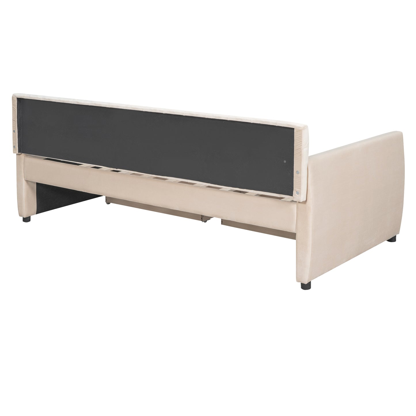 Vertical Lined Beige Daybed with Drawers (twin)