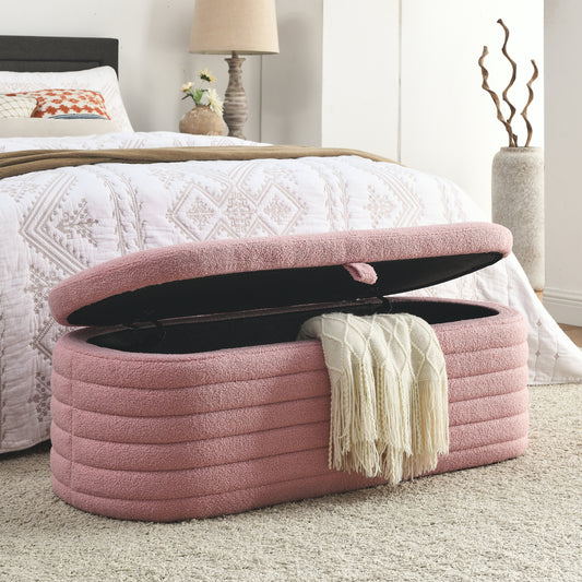 Alfie Storage Bench (teddy pink)