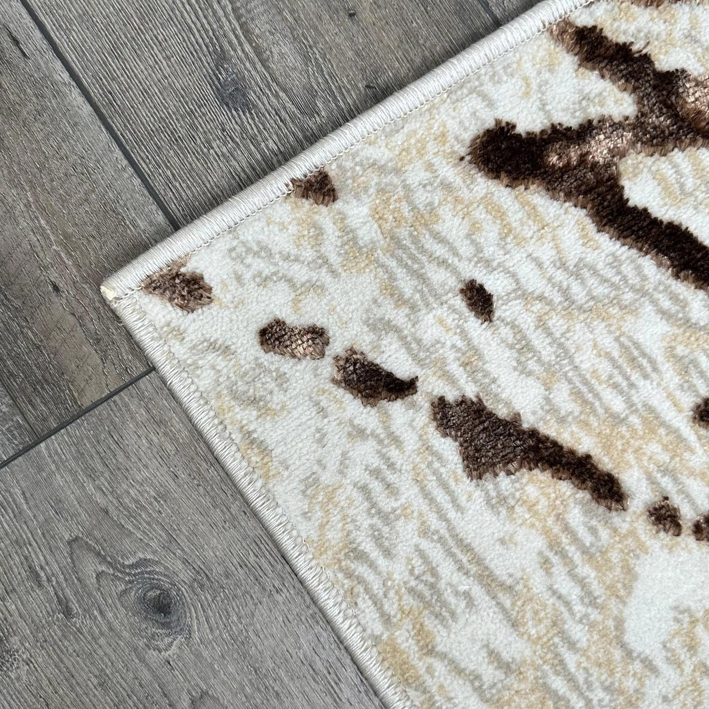 Shifra Beige and Gray With Bronze Area Rug 7.5X5