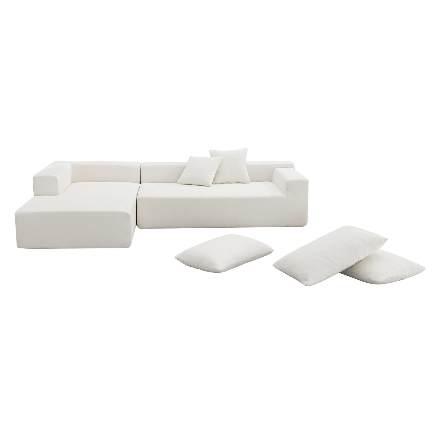 Oscar Cream 2 Piece Modular Sectional