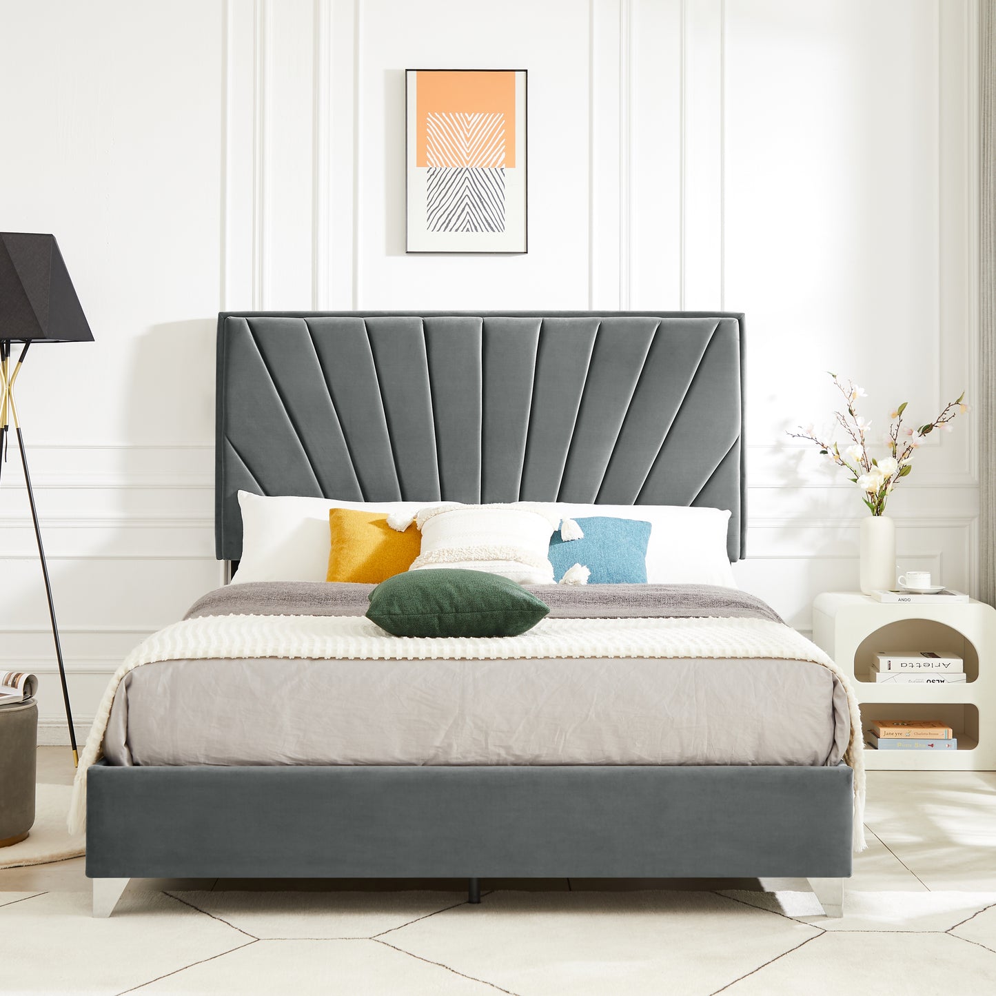 Sun Queen Bed (gray)