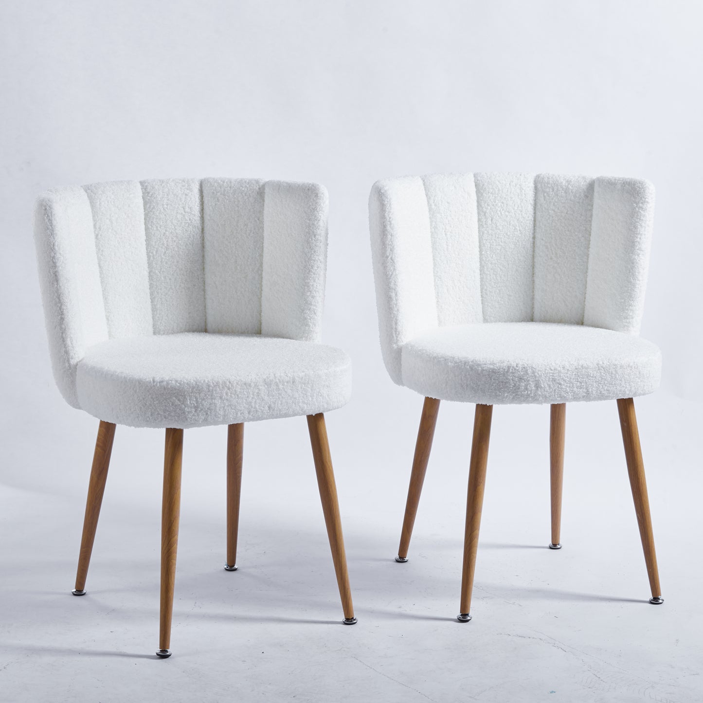Teddy White Dining Chairs, Set of 2