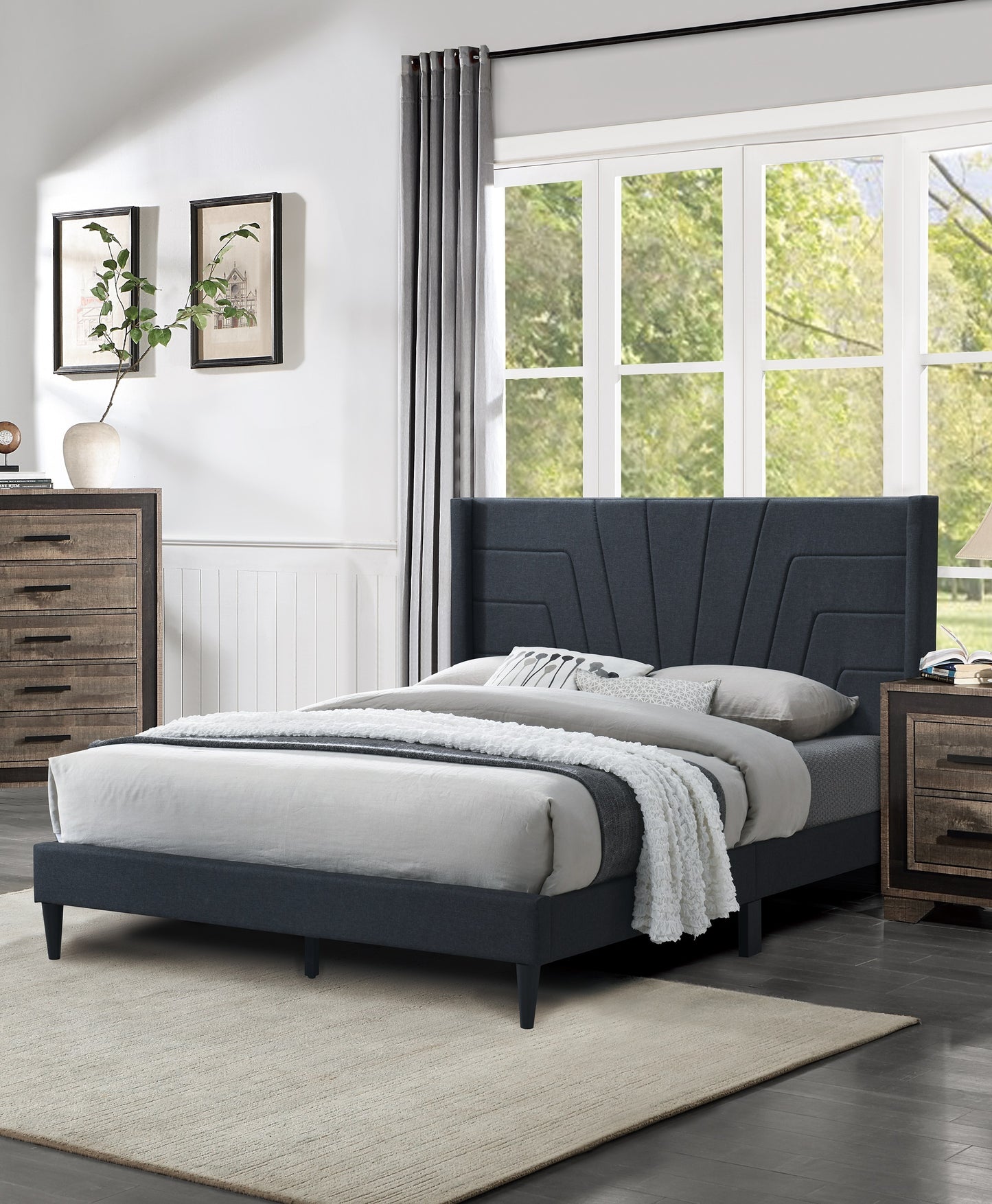 Sunny Queen Bed (charcoal)