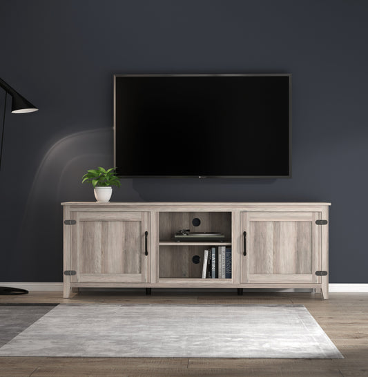 Oceanside Gray Walnut TV Stand