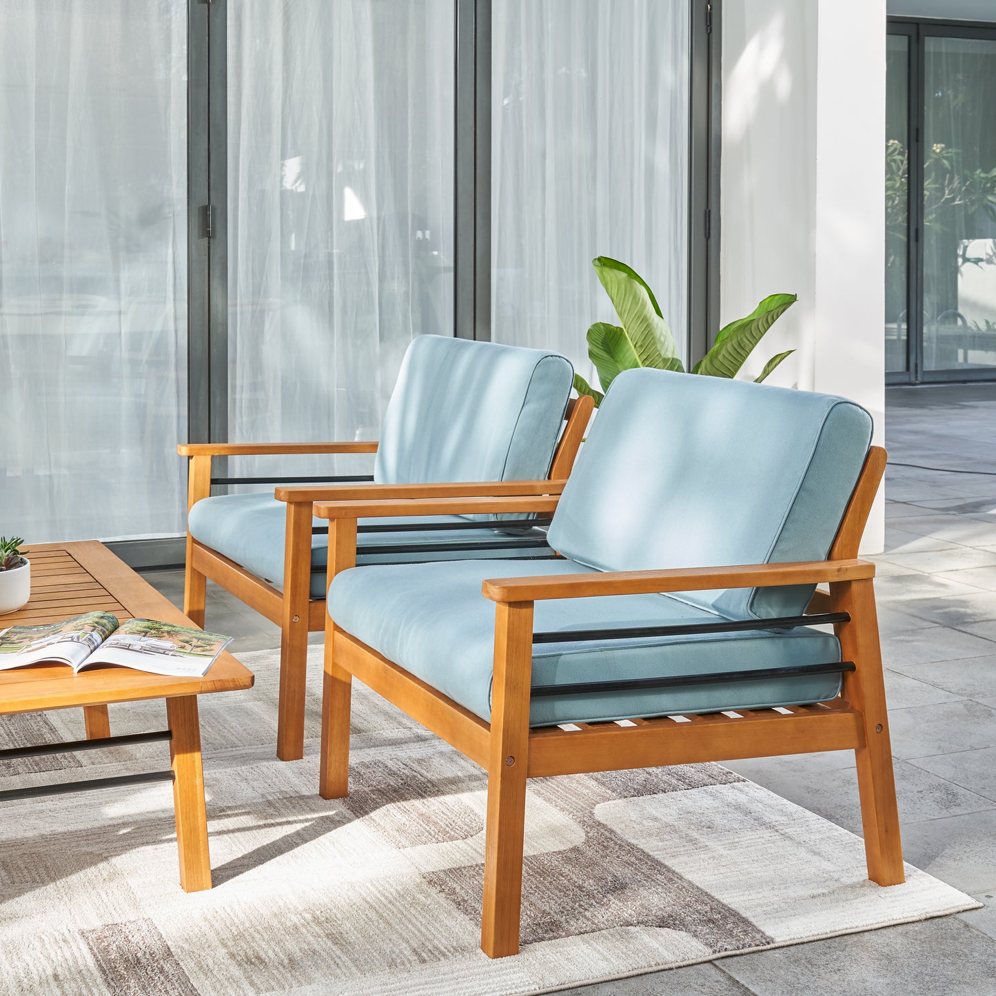 Gloucester Contemporary Outdoor Wood Chair