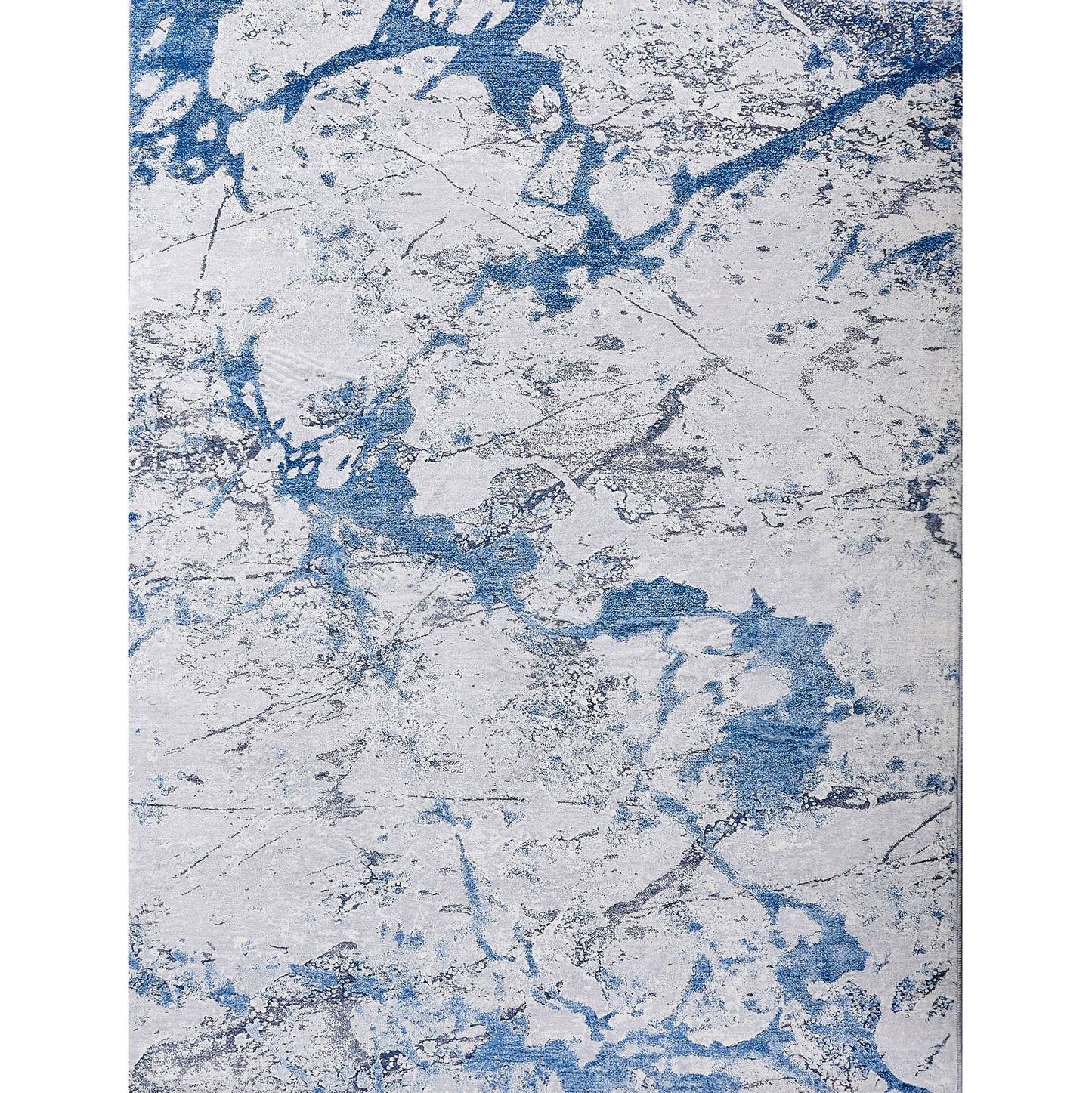 ZARA Abstract Silver Blue Area Rug 9X6