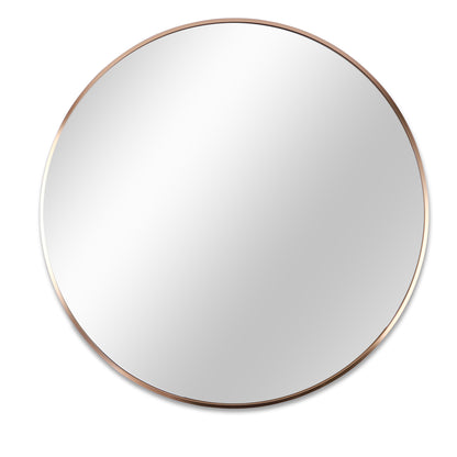 Gold 32 Inch Metal Round Mirror