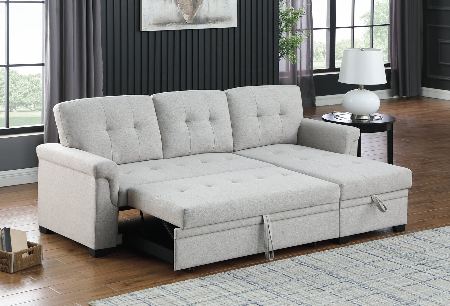 Lucca Linen Sectional Sofa