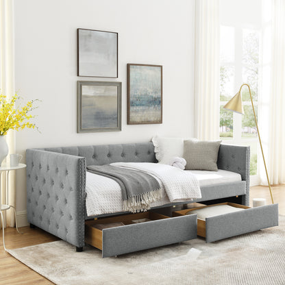 Fluff Gray Daybed with Drawer (twin)