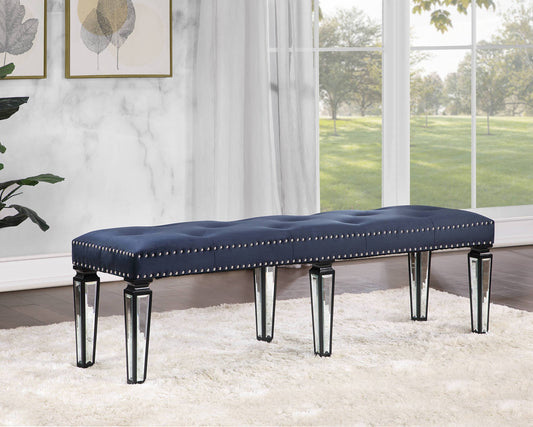 Varian II Bench in Black Velvet