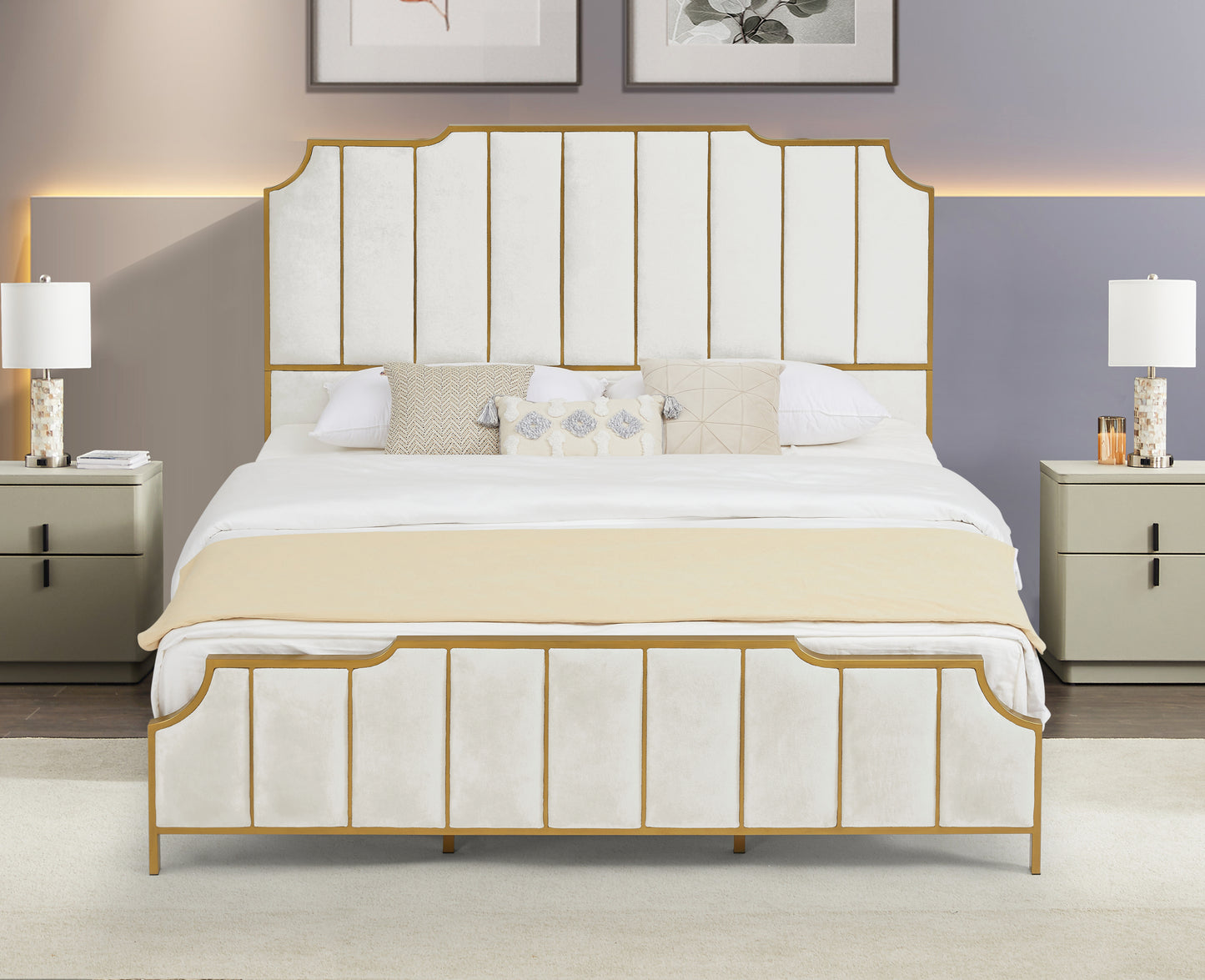 Jamie King Bed (white)