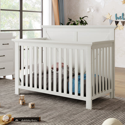 Barnside 4-in-1 Convertible Crib Washed White