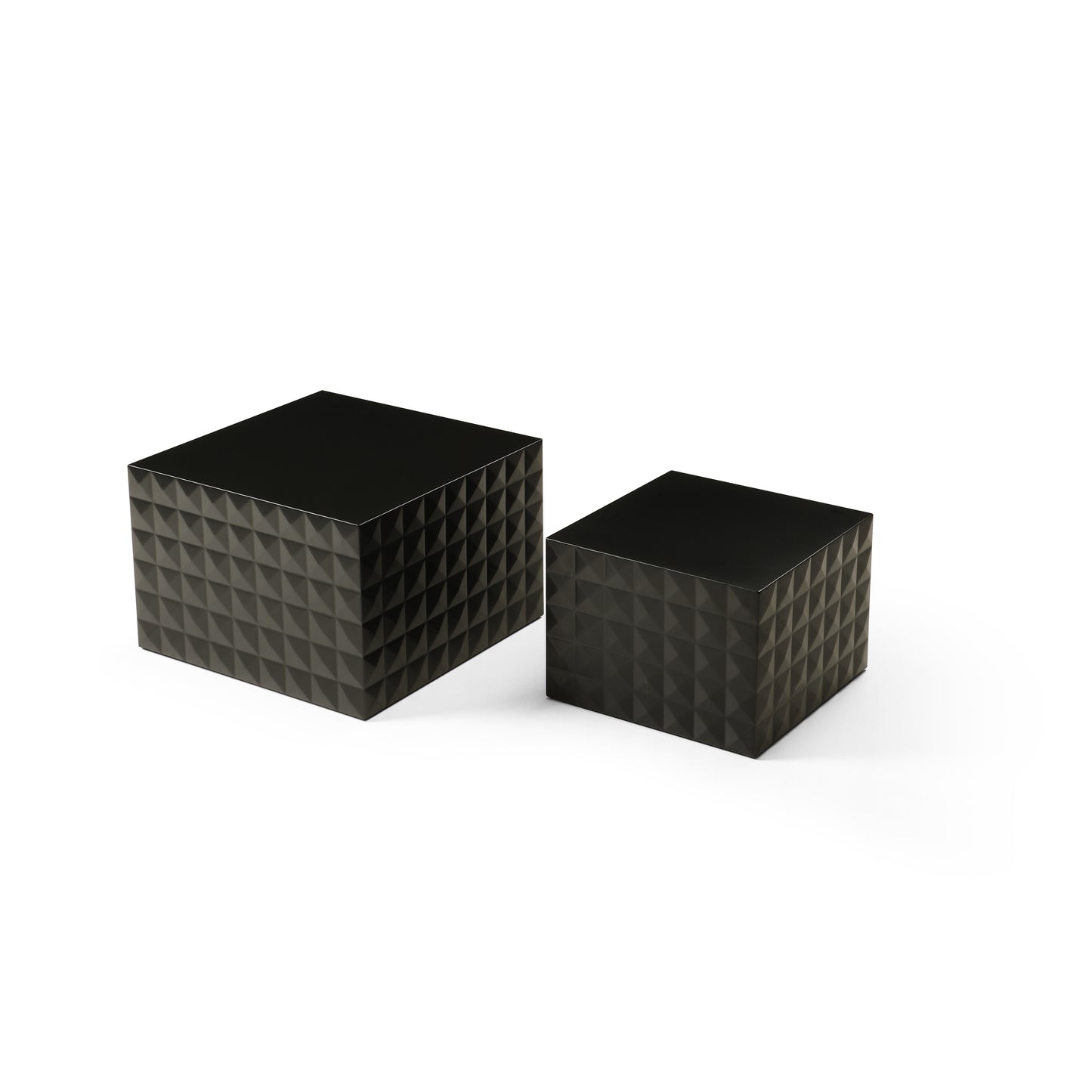 Matt Black Square Nesting Coffee Table