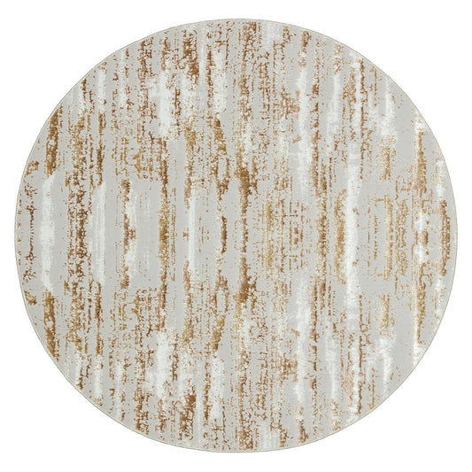 Milano Shimmer Gold Round Area Rug