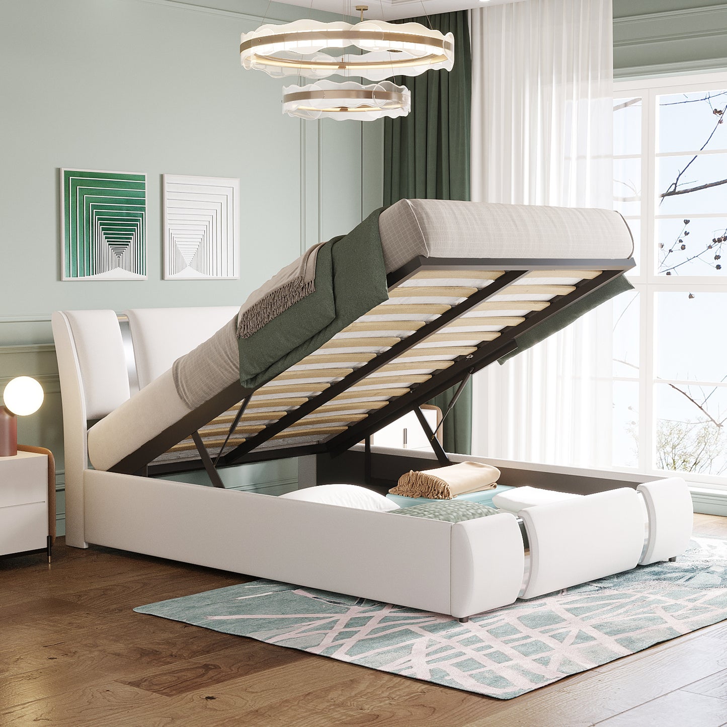 Stripe Full Bed (white)