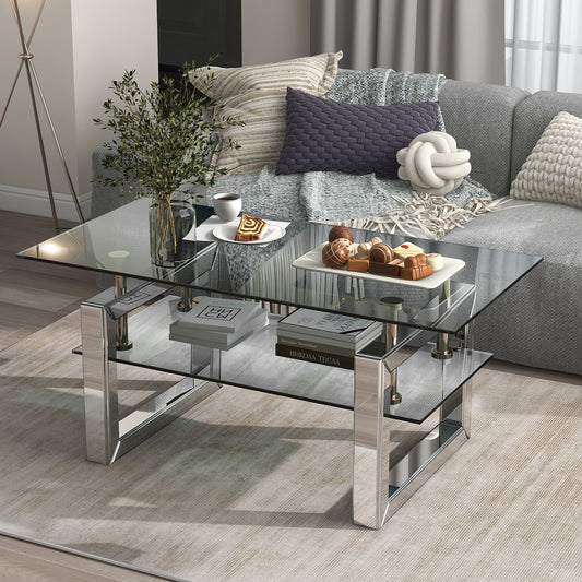 Delar Glass Coffee Table