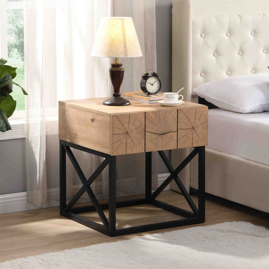 Natural Wood Night Stand