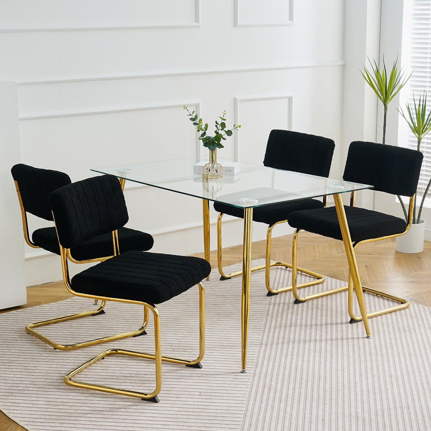 Modern Luxury Dining Chair Set of 4 (black)