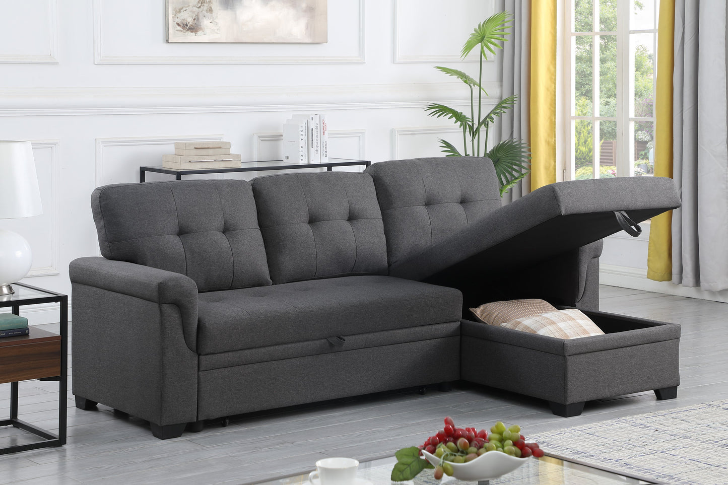 Lucca Linen Sectional Sofa