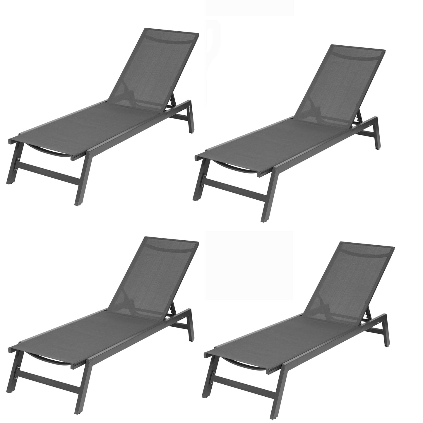 Nova Outdoor 4 Piece Chaise Lounge Chairs (gray)