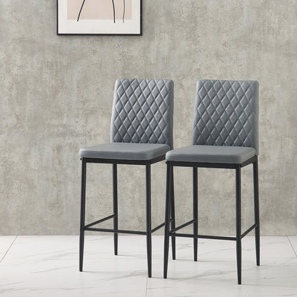 Diamond Back Light Gray Bar Stool (set of 2)