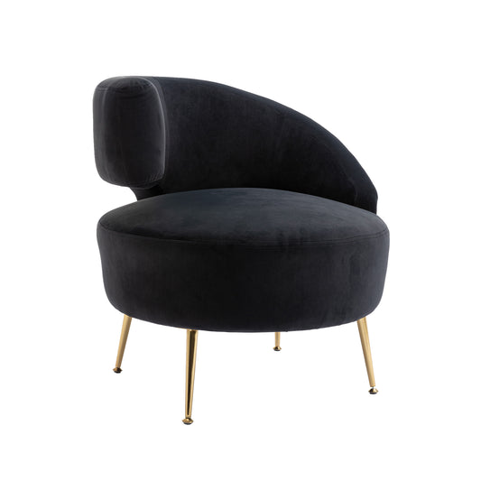 Owen Right Arm Black Accent Chair