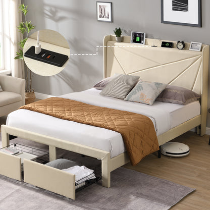 Noah Full Bed (beige)