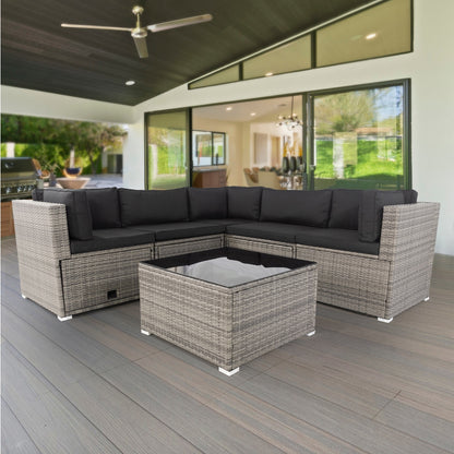 Citrus 6 Pieces Sectional Outdoor Set w/ Storage