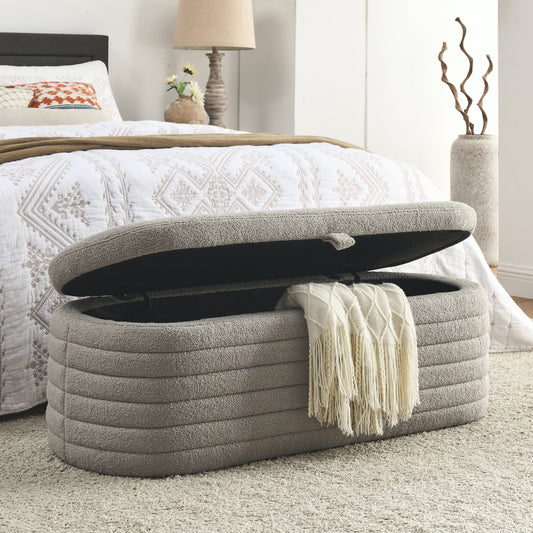 Alfie Storage Bench (teddy gray)