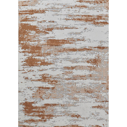 ZARA Abstract Gray Brown Rust Area Rug 9X6