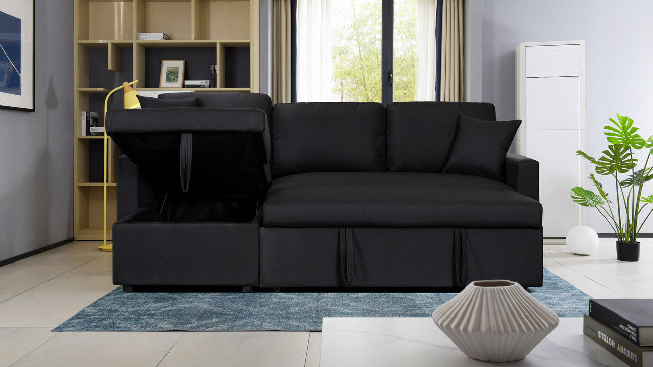 Paisley Reversible Sleeper Sectional Sofa