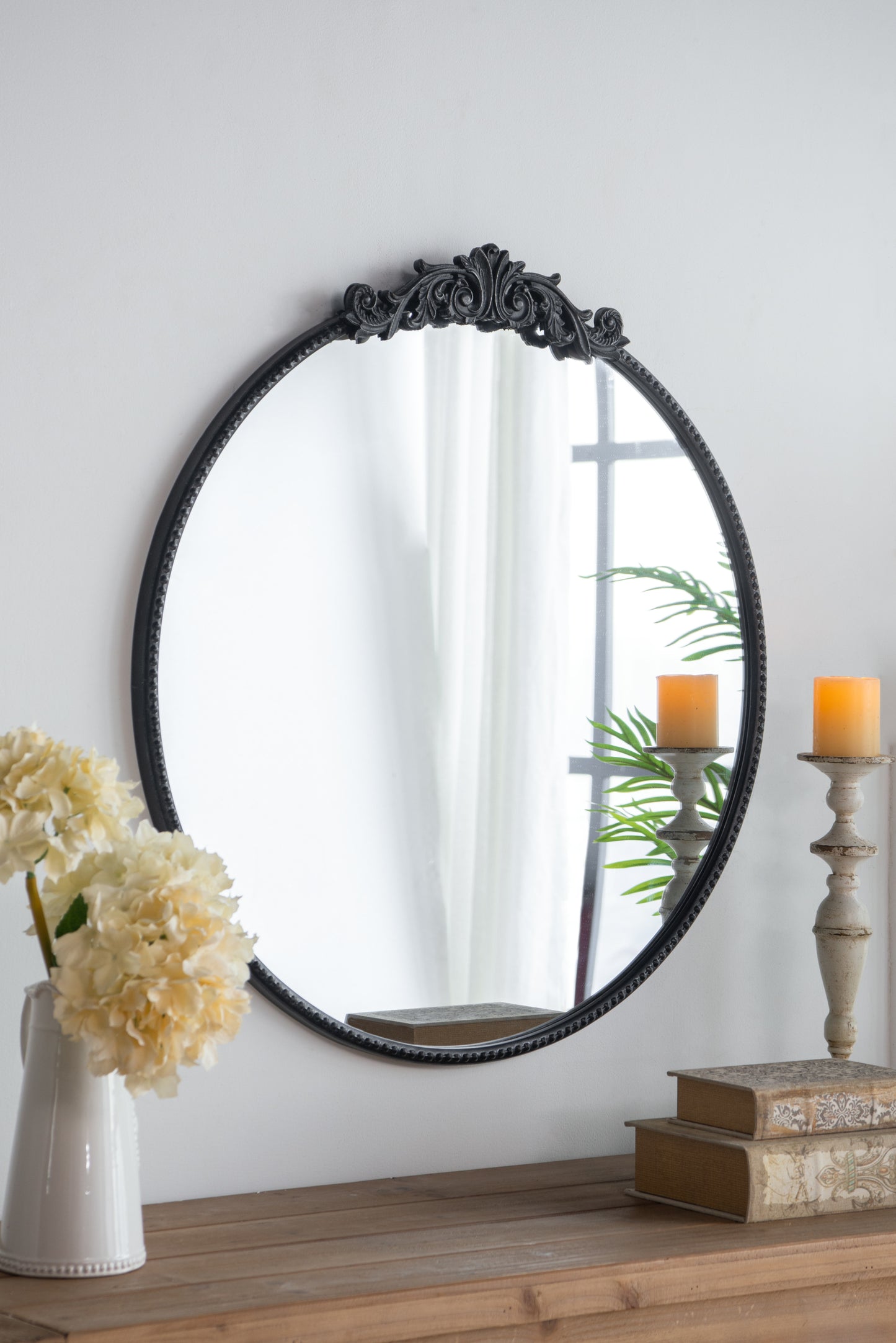 Round Decorative Black Mirror