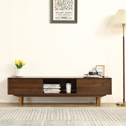 Modern Walnut 63" TV Stand