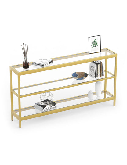 Glass Console Table (gold)