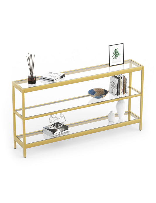 Glass Console Table (gold)