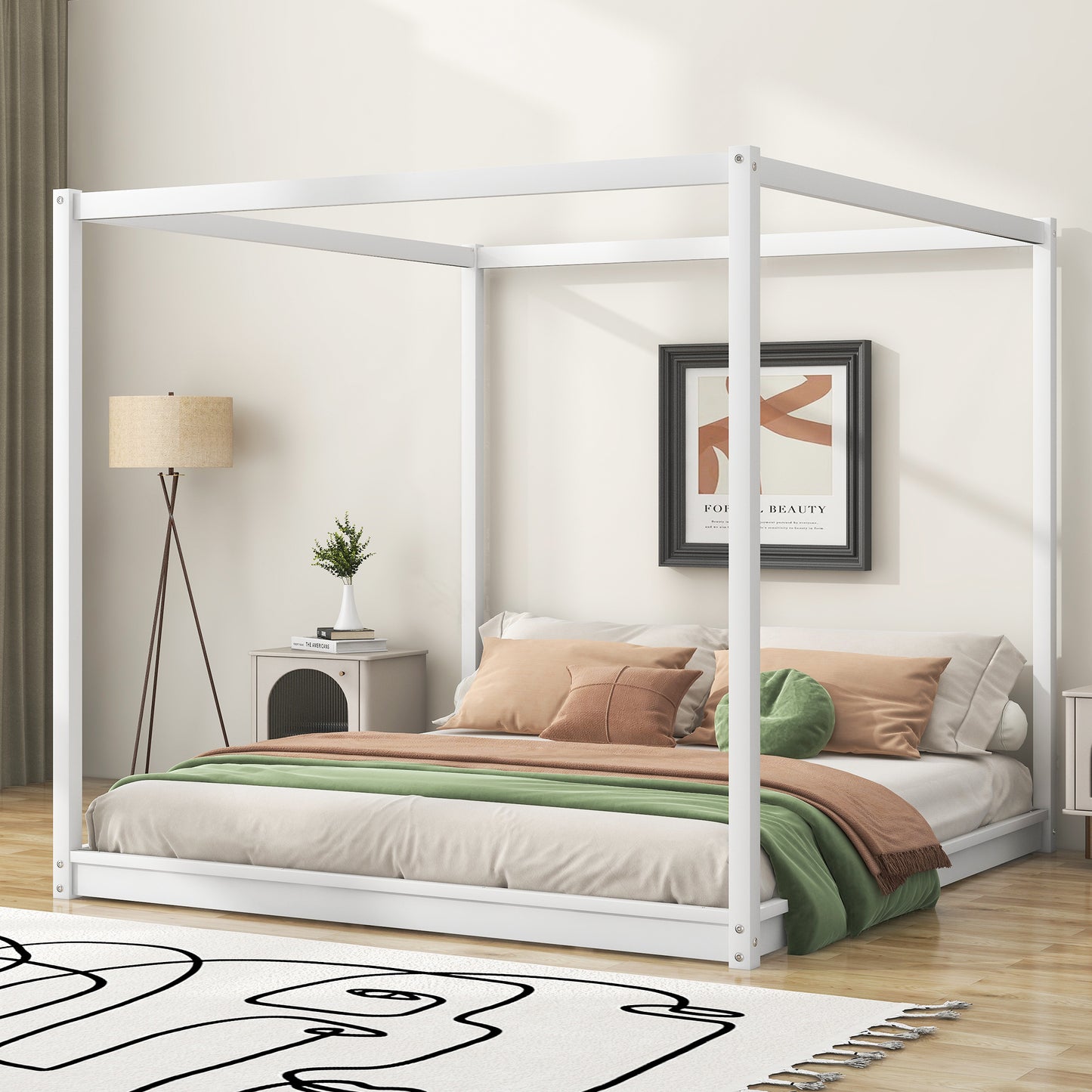 Brigitta King Bed (white)