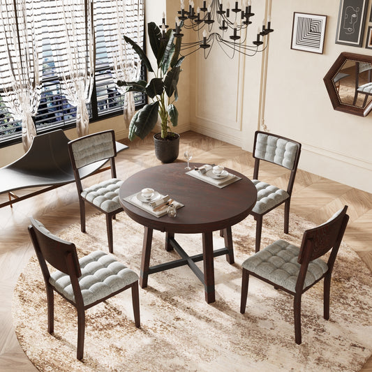 Zeke 5 Piece Dining Table Set (espresso)