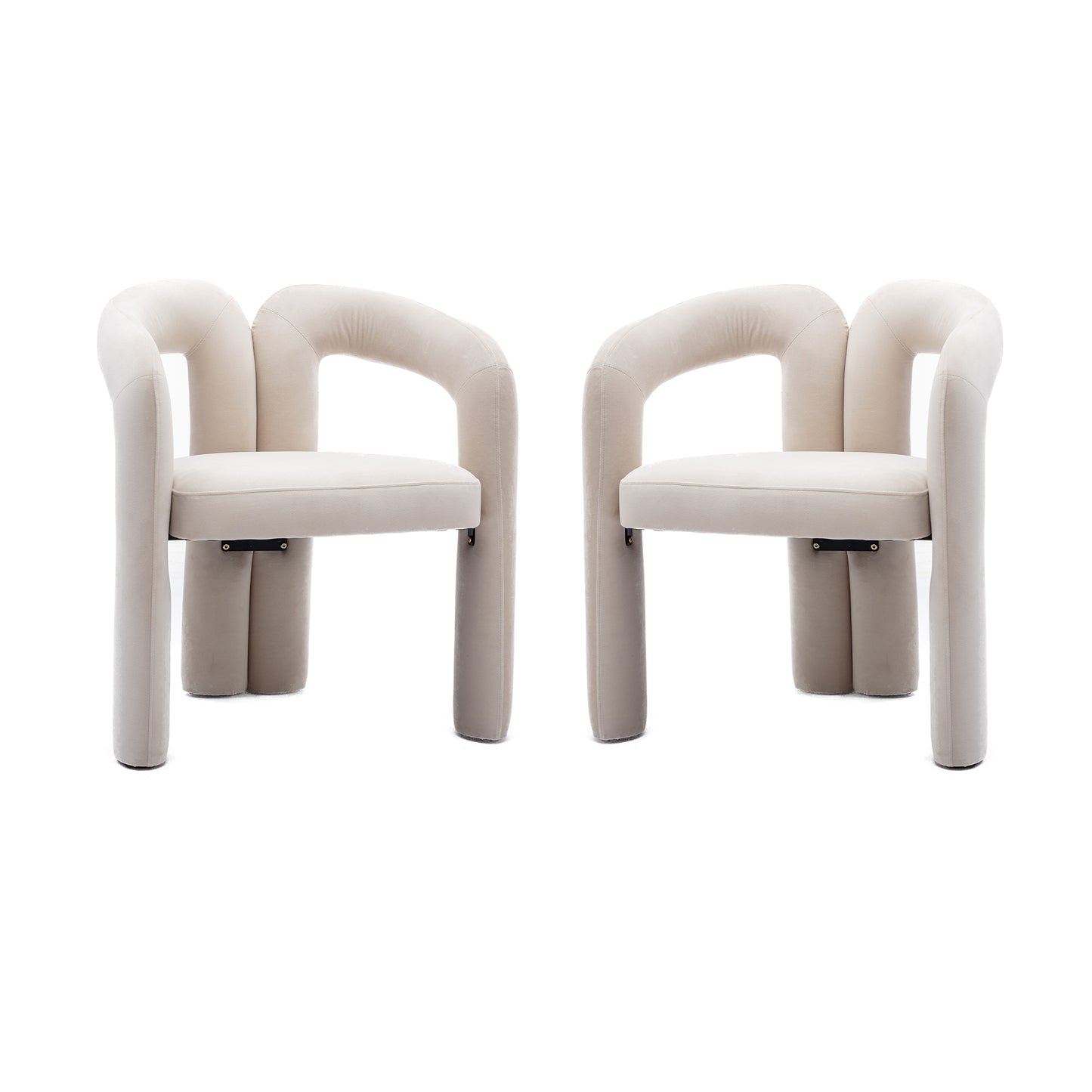 Ellen Beige Dining/Accent Chairs, Set of 2