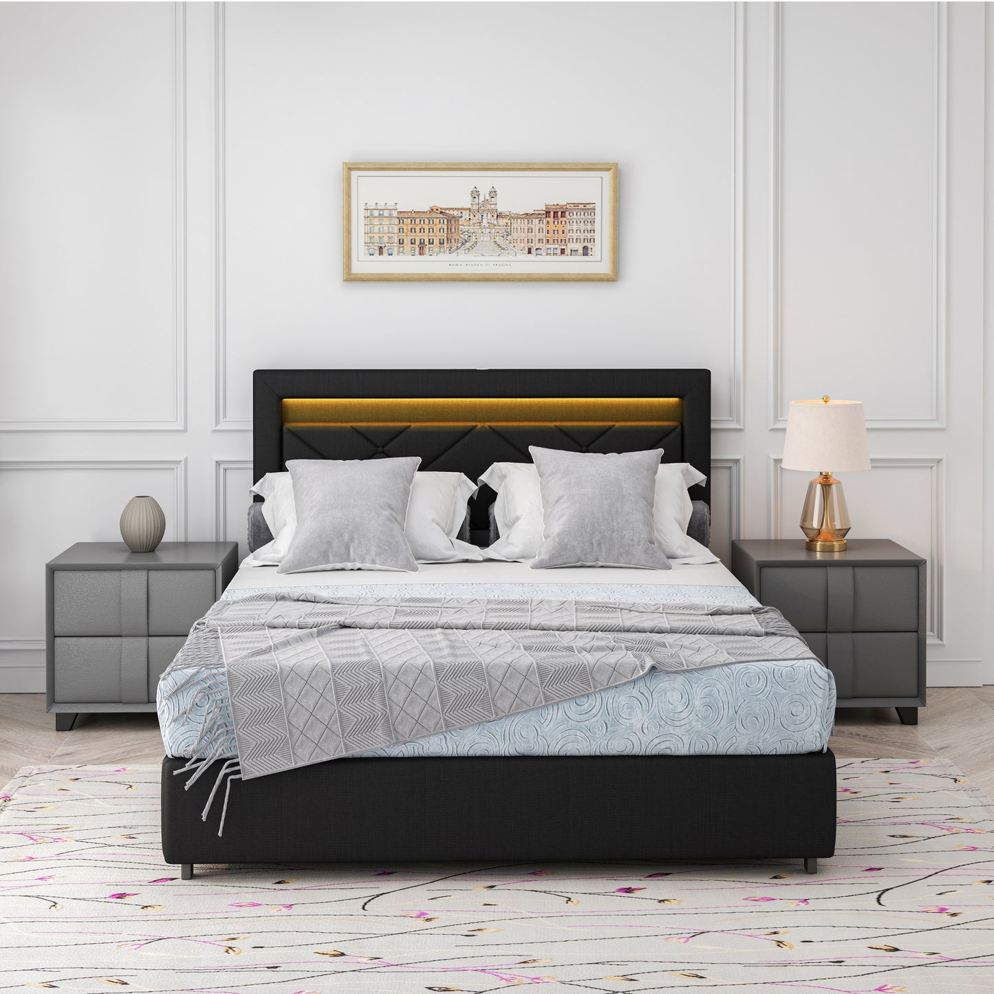 Tully Queen Bed (black)