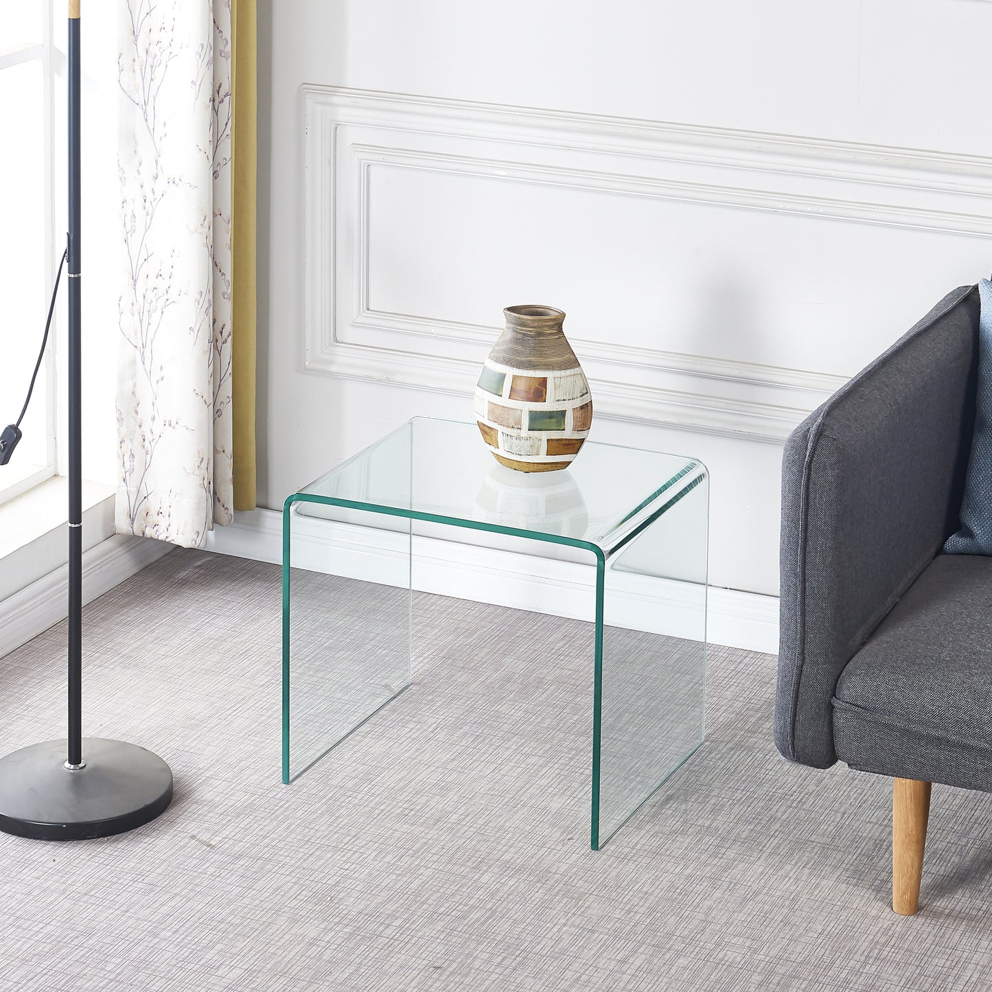 Clear Glass Side/End Table