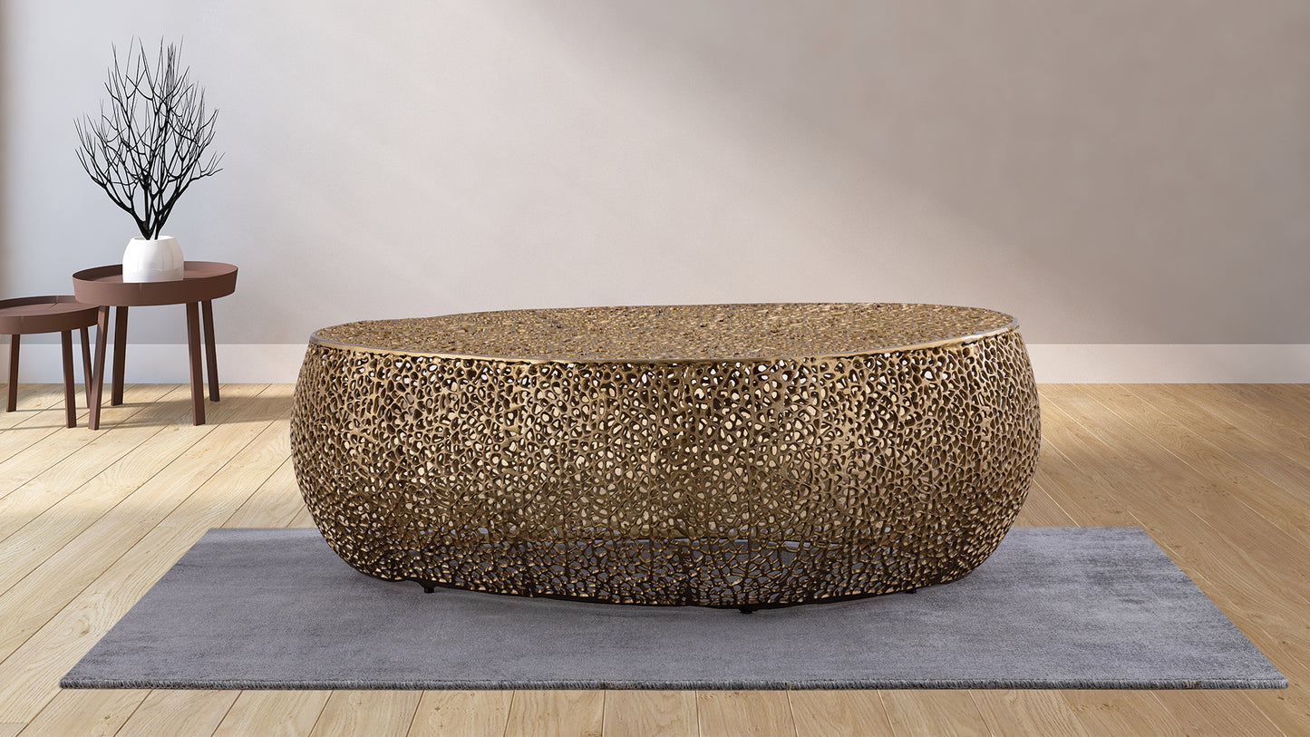 Web Oval 50 Coffee Table (gold)